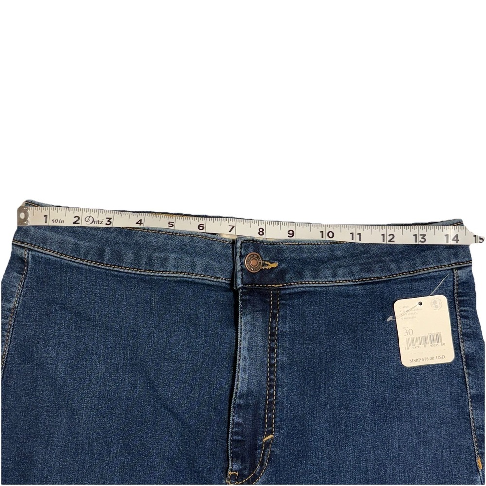 NEW Free People Riley Slit Skinny Jeans 30 Nightshade Blue Boho Stretch MSRP $78 - Picture 5 of 8